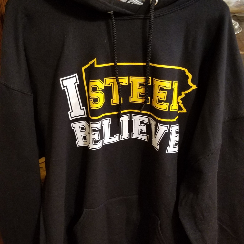 XL Black Hooded Sweatshirt, Steelers/PA/COAL